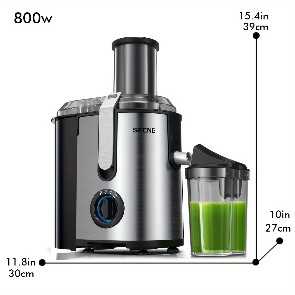 SiFENE Juicer Machine, 3.2" Big Mouth, 1000W Powerful Juicer Extractor Maker for Whole Fruits and Vegetables, BPA-Free Stainless 2