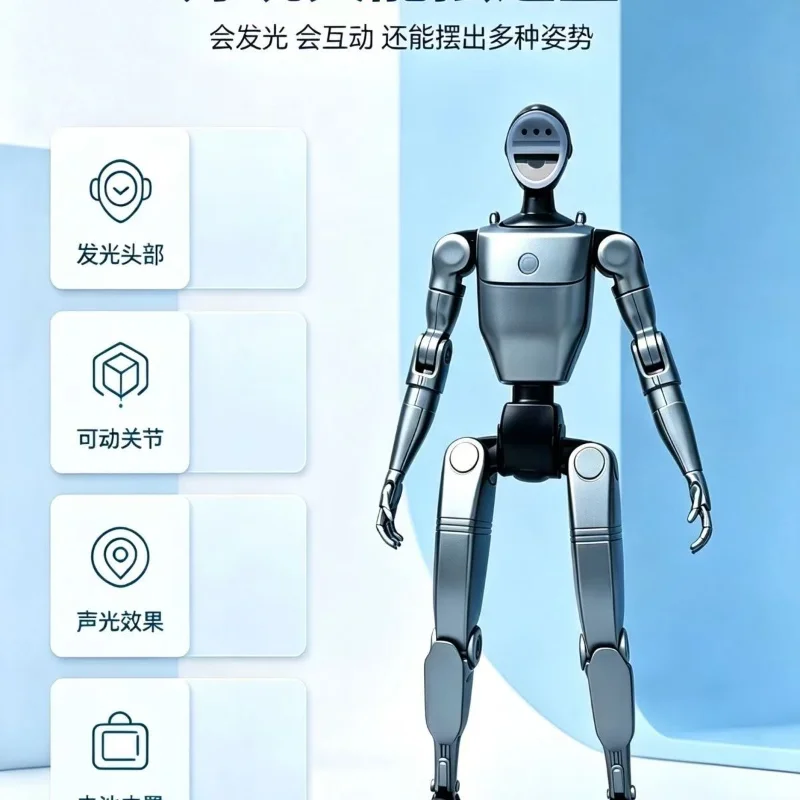 Giocattolo Robot Intelligente AI, Programmazione Bionica Intelligente con Luci, Giocattolo Educativo, Robot Multi-giunto Mobile - immagine 2