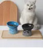 Ceramic Raised Cat Bowl  Elevated Neck Protection Ergonomic Durable Cutlery for Food Water Cute Dog Bowl ﻿ 3