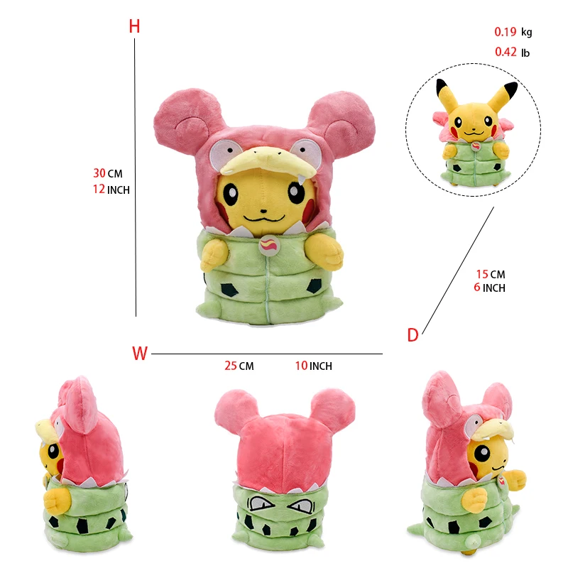 Cos Eevee Pikachu Cosplay giocattoli di peluche Charizard Peluche Lucario bambola di peluche regalo da collezione, cartone animato 20-30 cm - immagine 6