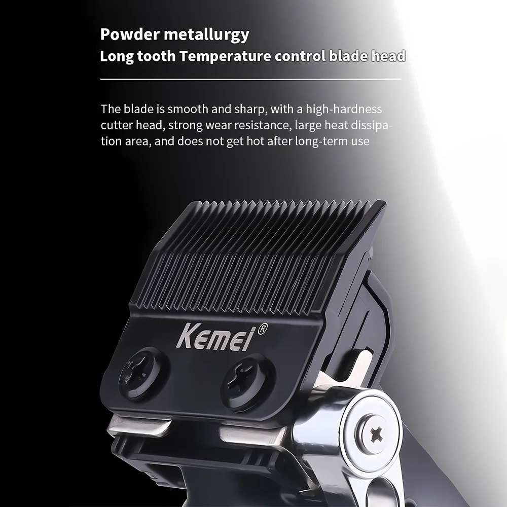 Kemei Professional Precision Fade Hair Clippers Cordless Rechargeable Beard Trimmer for Barber hair clipper hair trimmer