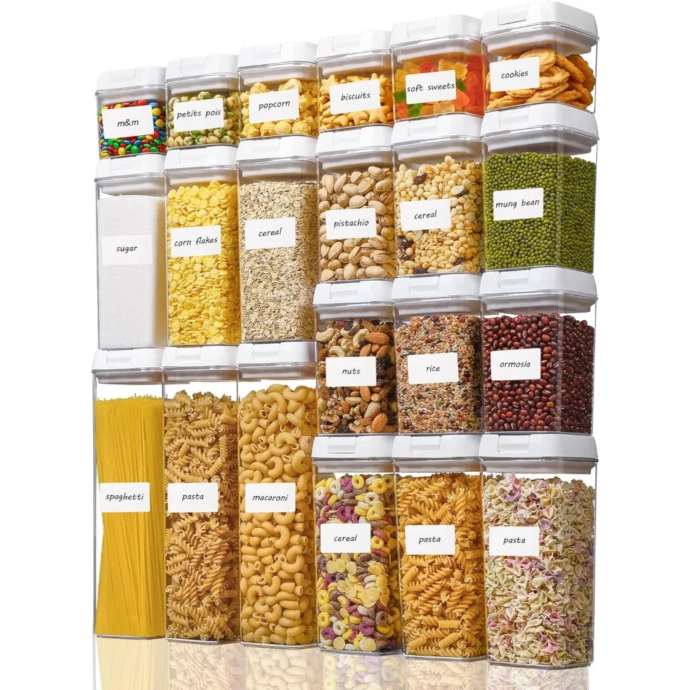 

Vtopmart 21 PCS Airtight Food Storage Containers Set, BPA Free Plastic Kitchen Pantry Organizer, with Easy Lock Lids for Pasta