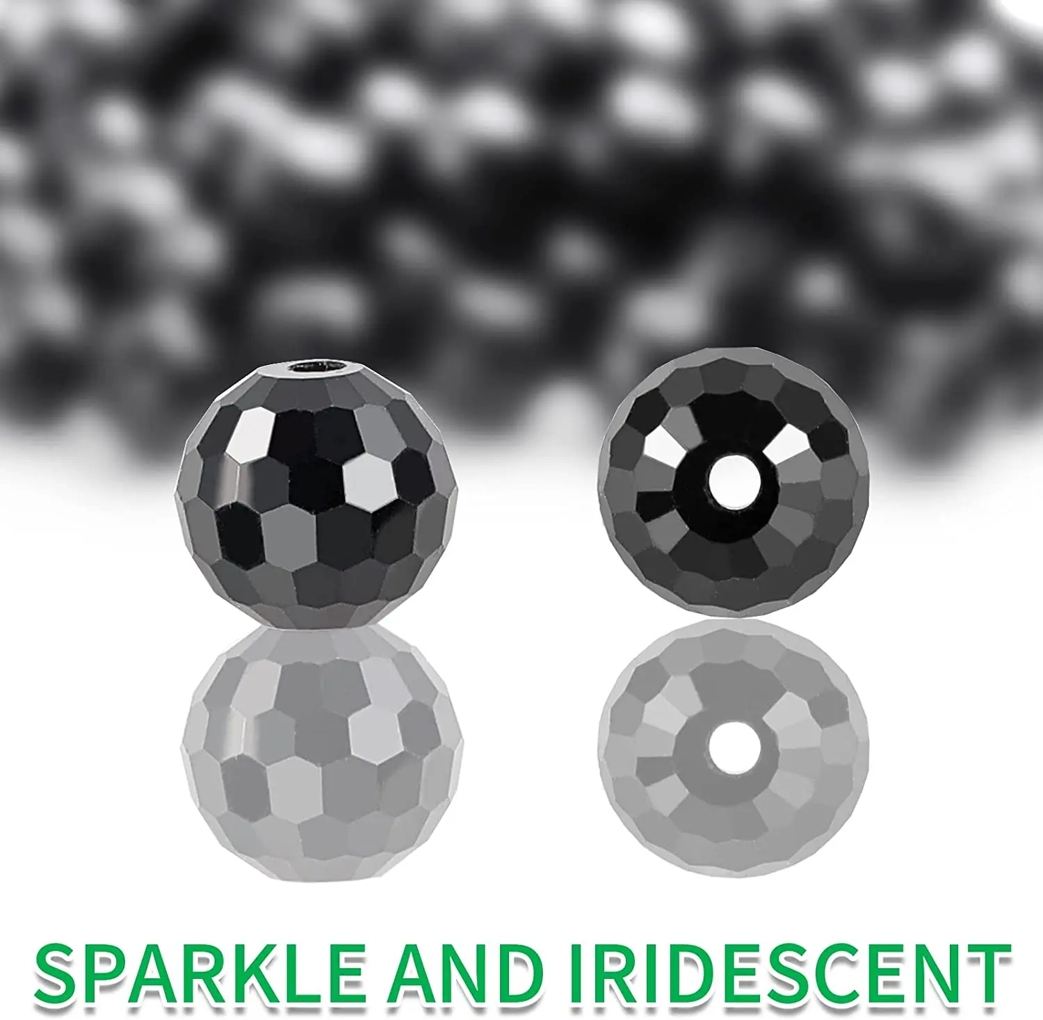 Perline A Sfera Con Sfaccettature Rotonde Perline Distanziatrici Allentate In Vetro Di Cristallo For La Creazione - Foto 8