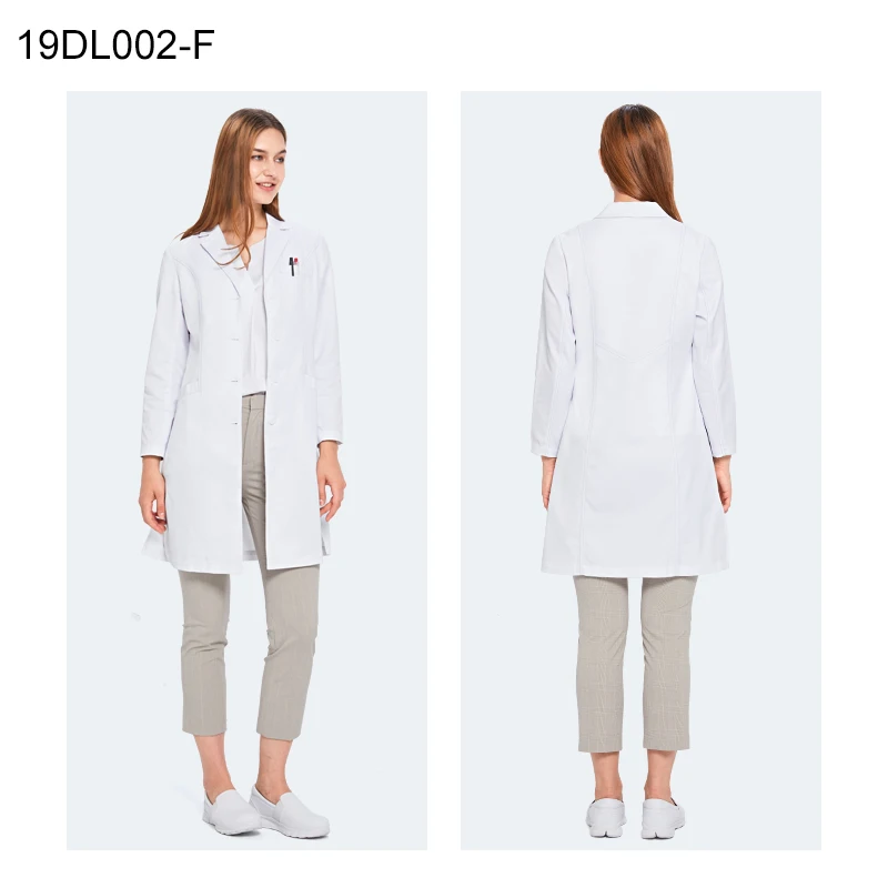 ANNO Anti-Static Lab Uniforms Calvary Twill Fabric Work Out Wear Pharmacy White Coats Doctor Hospital Clinic Gown Out Clothing