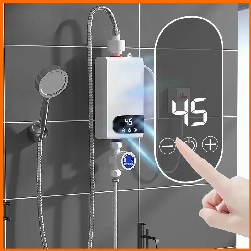 Chauffe-eau instantané 5500W, 220V, électrique Portable, pour salle de bains, douche d'eau chaude et chauffage de cuisine domestique 1 Chauffe-eau instantané 5500W, 220V, électrique Portable, pour salle de bains, douche d'eau chaude et chauffage de cuisine domestique 1