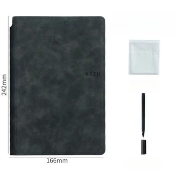 Set di 1 Quaderno Cancellabile per Lavagna Bianca, Include Pennarello per Lavagna Bianca + Panno per Pulizia, Blocco Note in Pelle, Pianificatore Settimanale Portatile