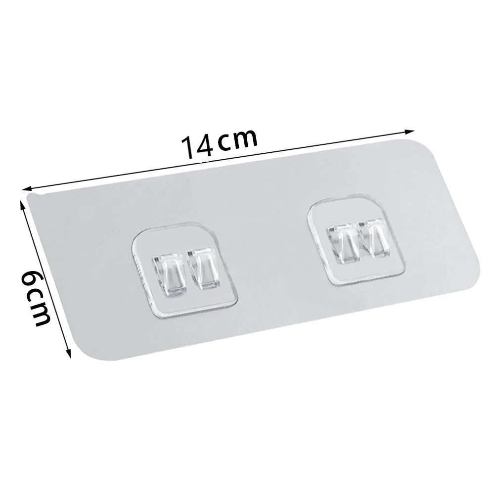 5pcs Transparent Wall Hook Shelf Sticker For Bathroom Wall Rack Transparent Adhesive Hook Kitchen Sticking Hanger No Glue Marks wall stickers,self adhesive hook