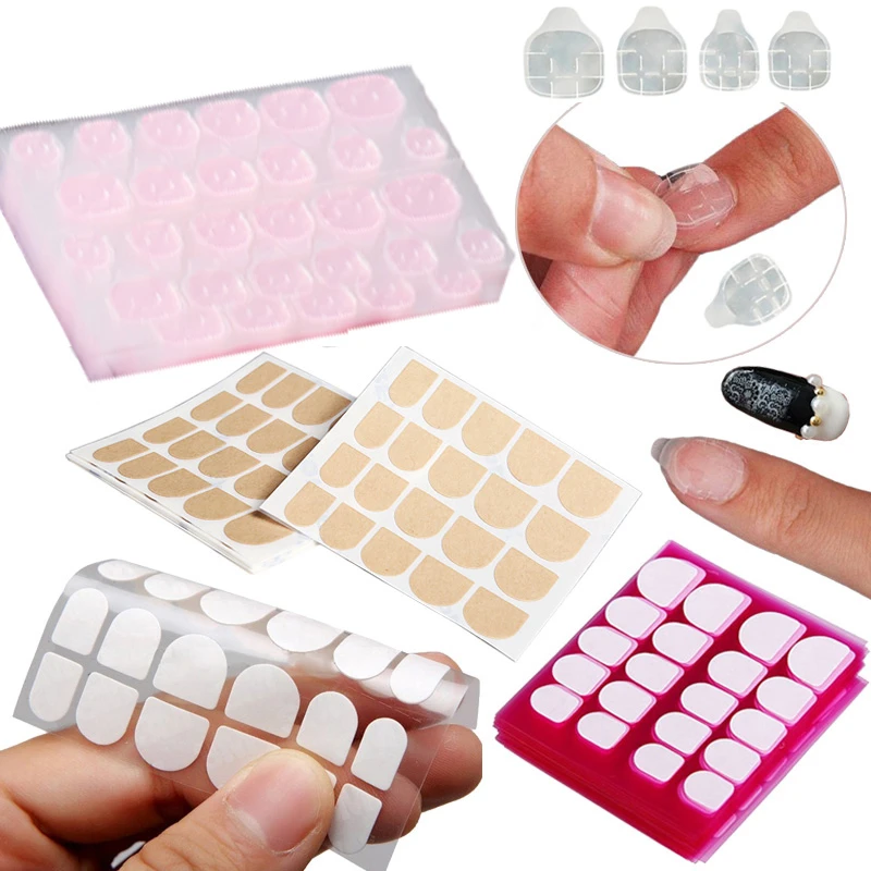 5 Sheet/Pack Adhesive Tabs False Nail Sticker Tape Fake Nail Tips Slim