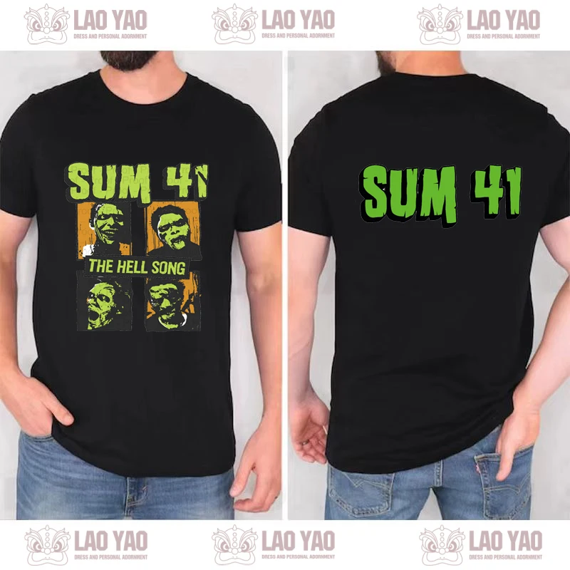 

Rock Band Women's -shir T Shirt for Men Sum 41 Short Sleeved T-shirt Goth Clothes Streetwear Tops Harajuku Y2k Clothing Funny