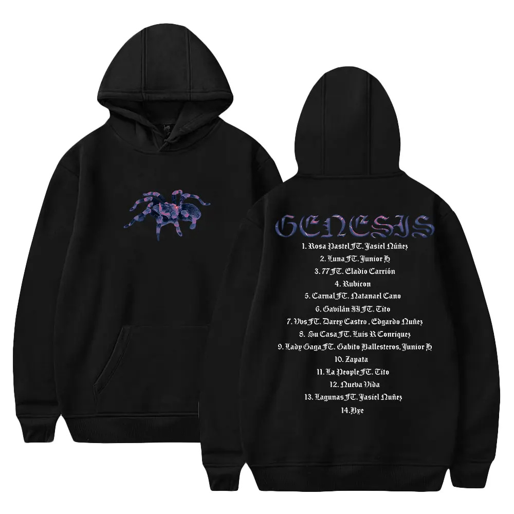 thumbnail image 1 of Sudadera con capucha de Peso Pluma, estilo hip hop, unisex, divertida, informal, con estampado de rapero GÉNESIS, 1 of 4