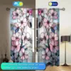 2 Panels Stained Glass Peach Blossom Curtains, Versatile Design Suitable for Any Style, Creating a Peaceful Living Space 5