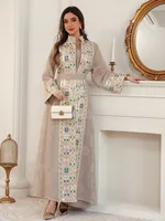 Abaya de l'Aïd pour femme, robe de soirée, ensemble 2 pièces, Kaftan Jalabiya, élégante, musulmane, Dubaï, Vestidos Largo, Ramadan, Caftan, Robe longue, Abayas 2026 3