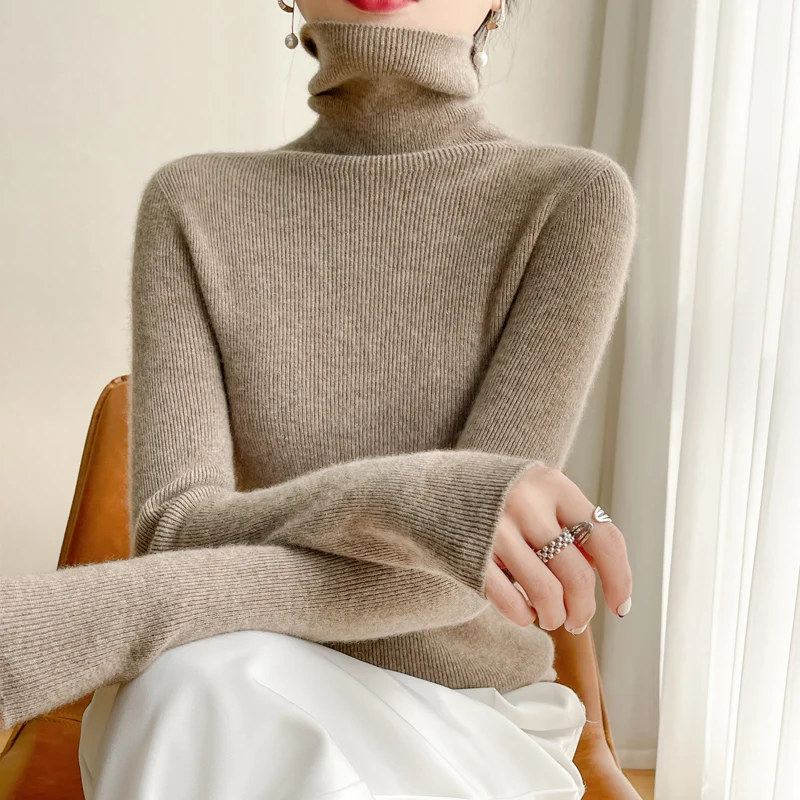 

Женские пуловеры высокой четкости 100%, кашемировые свитера, зимняя мягкая теплая водолазка с длинным рукавом для дам, вязаная одежда HG01
