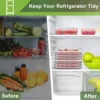 Meat Container for Fridge Bacon Lunch Meat Container for Refrigerator Meal Prep Containers Stackable Food Storage Boxes with Lid 2
