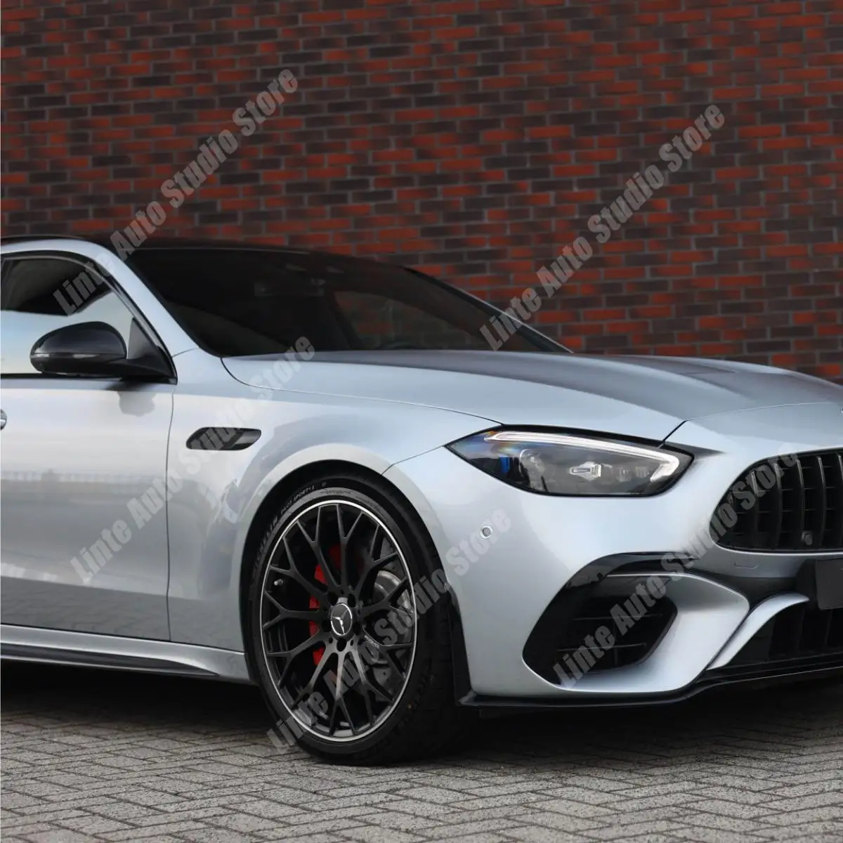 메르세데스-벤츠 C-클래스 W206 C200 C260 C43 AMG C63 2022-2025 바디 키트용 사이드 벤트 에어 플로우 인테이크 후드 펜더 보닛 커버 트림