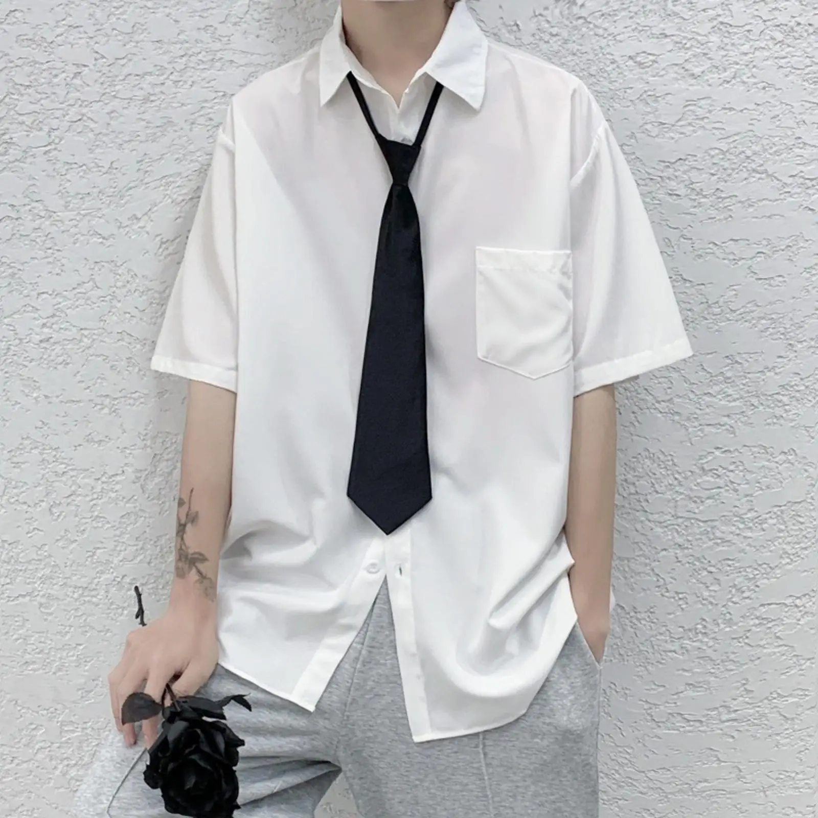 Pre-Tie Zipper Necktie Men Women Slim Narrow Neck Tie