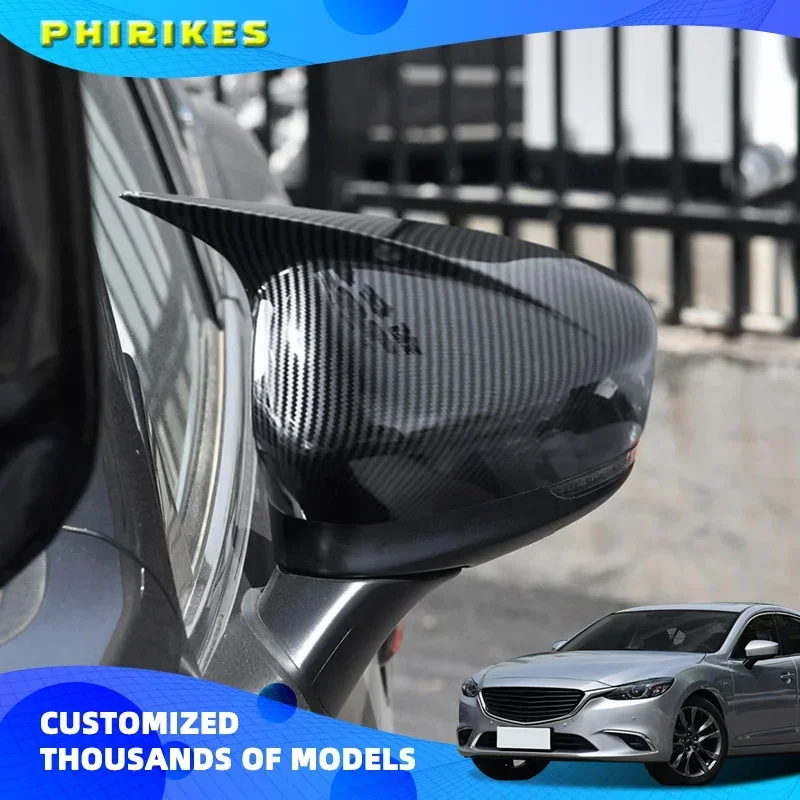 

Car Rear View Rearview Side Glass Mirror Cover Trim Frame Side Mirror Caps Accessories for Mazda 6 Atenza 2017-2021