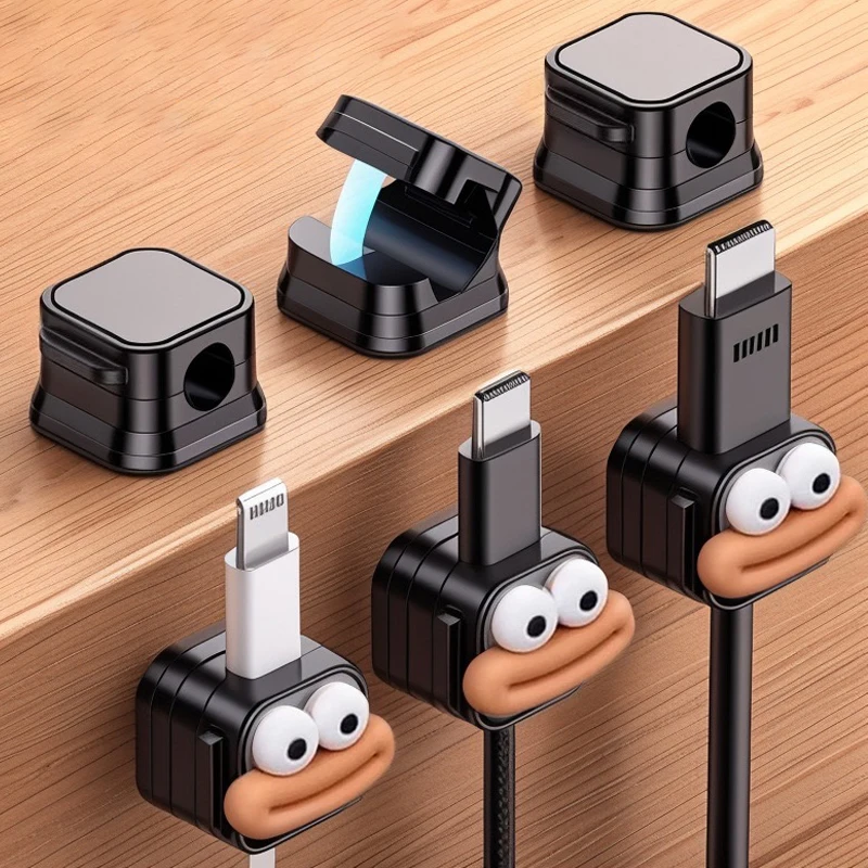 Magnetic Cable Clip Cable Holder Adhesive Wire Keeper Cord Organizer Home Office Under Desk Management Cable Organizer Cable Clip