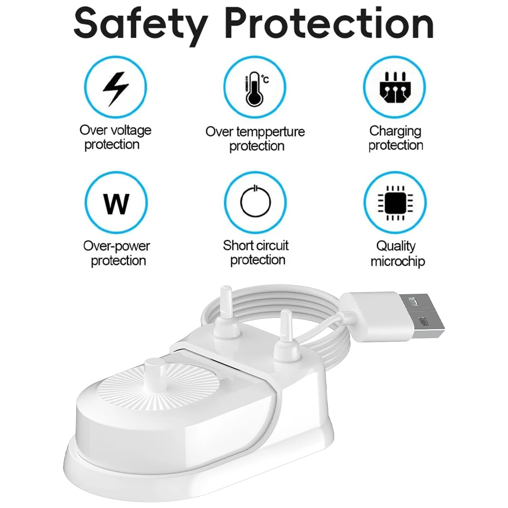 Replacement Charger Base for Philips Electric Toothbrush, Inductive Charging Stand with Brush Heads Storage Holder for Sonicare