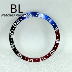 High - Quality Ceramic/Aluminium Flat Watch Bezel Insert Replacement (Bluered ceramic)