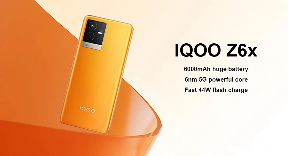 iQOO Z6x 5G Smartphone Dimensity810 50MP 6000mAH 44W SuperCharge 6.58'' 120HZ Android11 Mobile Phone used phone