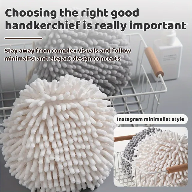 Chenille Hand Towels Kitchen Bathroom Towel Ball With Hanging Loops Quick Dry Soft Absorbent Microfiber Eid Al-Adha Mubarak 2