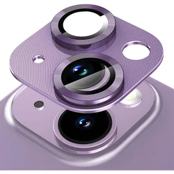 Premium Tempered Glass Metal Camera Lens Protector - Enhanced Protection Accessory for 13 ProMax(1Pcs (Purple)