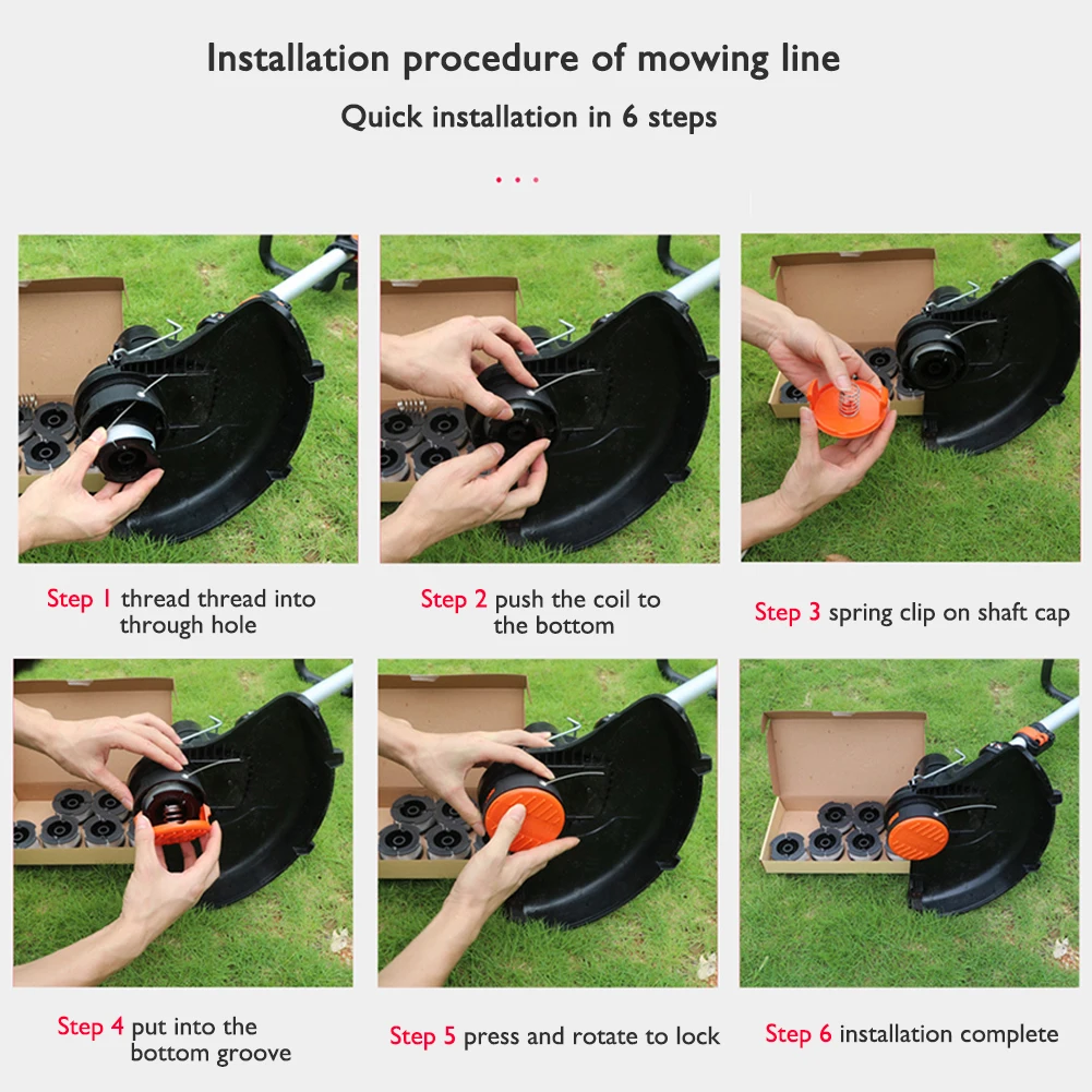 Replacement Grass Trimmer Spool Scap Cover for Black Decker Line String Spring Trimmer Weed Eater Refills 30ft 0.065”AF-100-3ZP