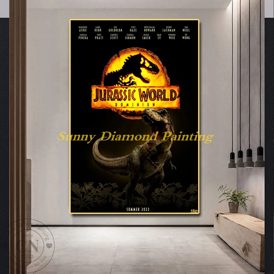 Dinosaur Diamond Painting Jurassic World Cross Stitch Movie 5D Full Diamond  Embroidery Animal Rhinestone Pictures Home Decor DIY - AliExpress