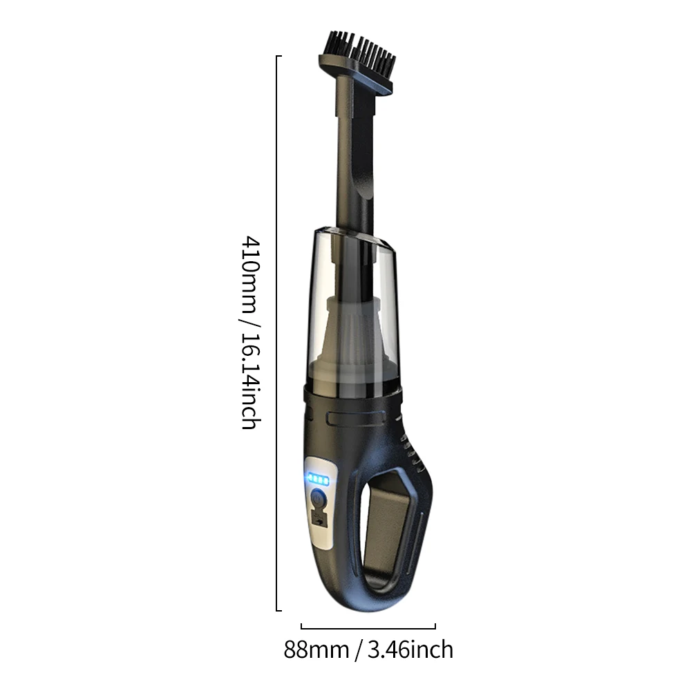 120W Car Portable Handheld Vacuum Powerful Suction Cordless Vacuum Cleaner USB Rechargeable for Vehicle/Home/Office/Pet Hair