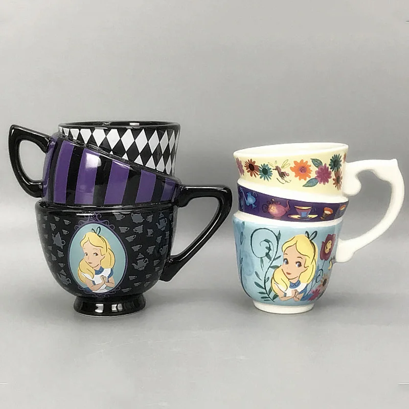 Alice Wonderland Handle, Ceramic Coffee Milk Cup