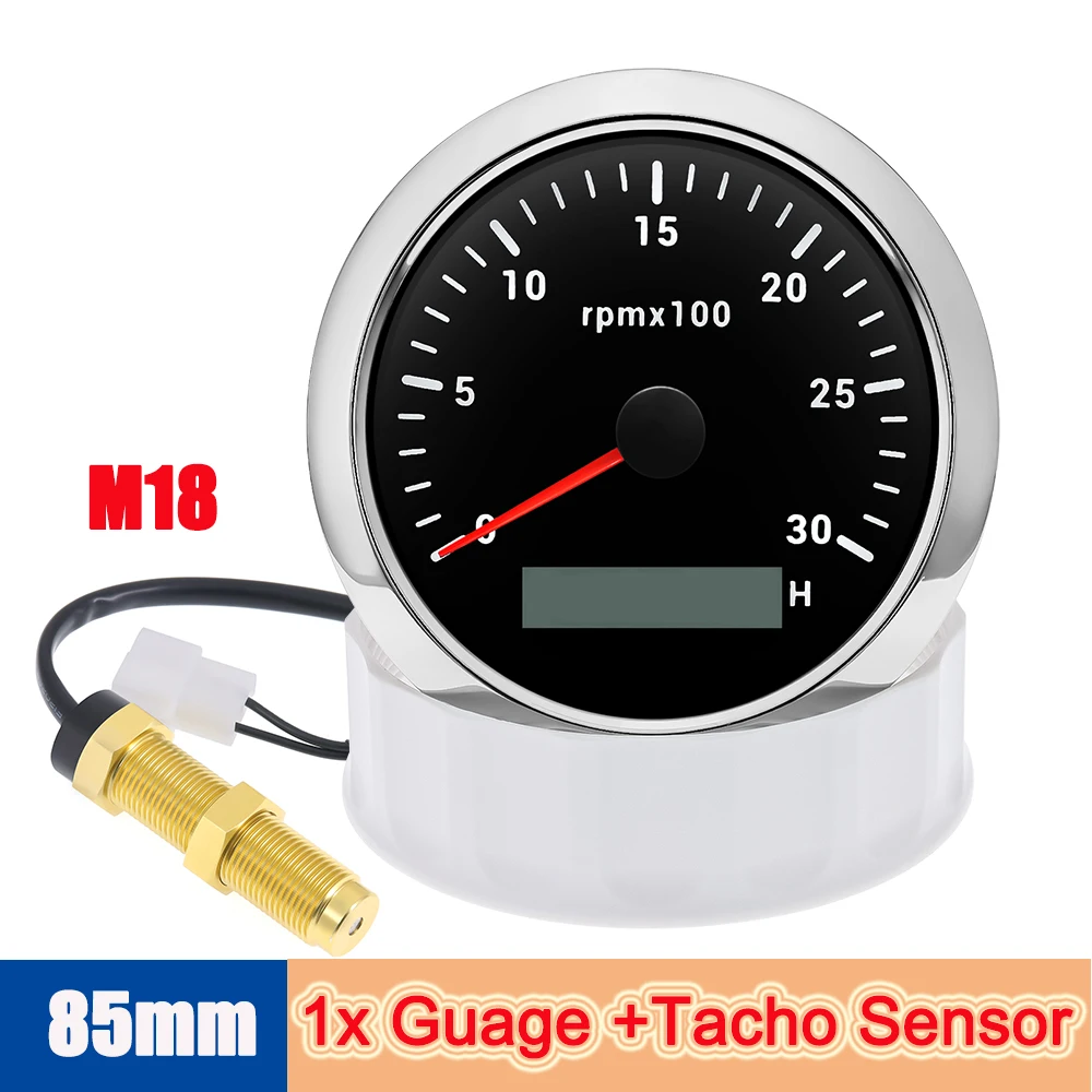 Contagiri Universale KUS 8000 RPM - Per Motori Benzina 12V/24V, Bianco - Foto 5