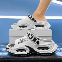 Sandales pour hommes, style slip-on, 2 en 1, été, extérieur, semelle épaisse, antidérapantes, imperméables, chaussures de conduite 4