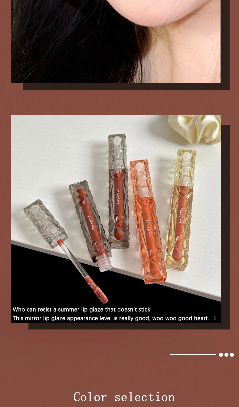 Description Picture 4 of itemMeteor Mirror Lip Gloss Moisturizes Transparently Hydrates Infuses Watery Shine Highlights Luscious Glow