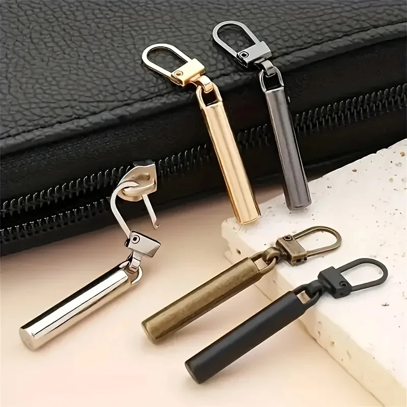 5pcs Detachable Metal Zipper Sliders-Perfect for DIY Bags, Shoes & Clothing Repair acess&oacute;rios para costura