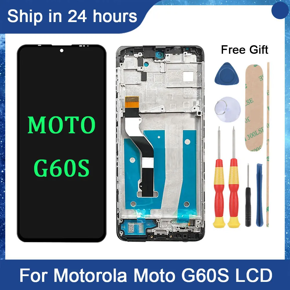 AiNiCole 6.8''For Motorola Moto G60S LCD XT2133-2 With Frame Touch Panel Screen display Digitizer Assambly For moto G60s LCD