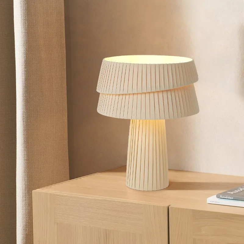 

Table Lamp Bedroom Bedside Lamp Creative Retro Atmosphere Decoration Mushroom Lamp Cream Wind Lamp