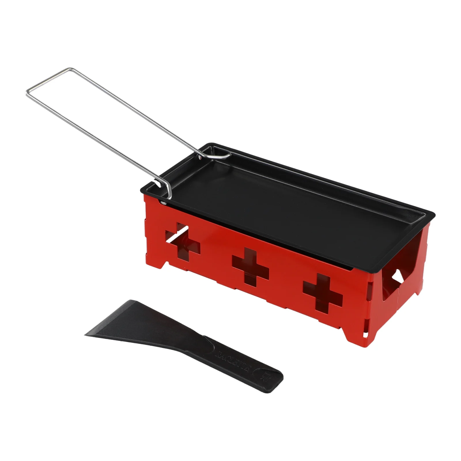Mini Portable Non-stick Metal Cheese Raclette Oven Grill Plate Rotaster Baking Tray Stove Set Home Kitchen Butter Cheese Baking