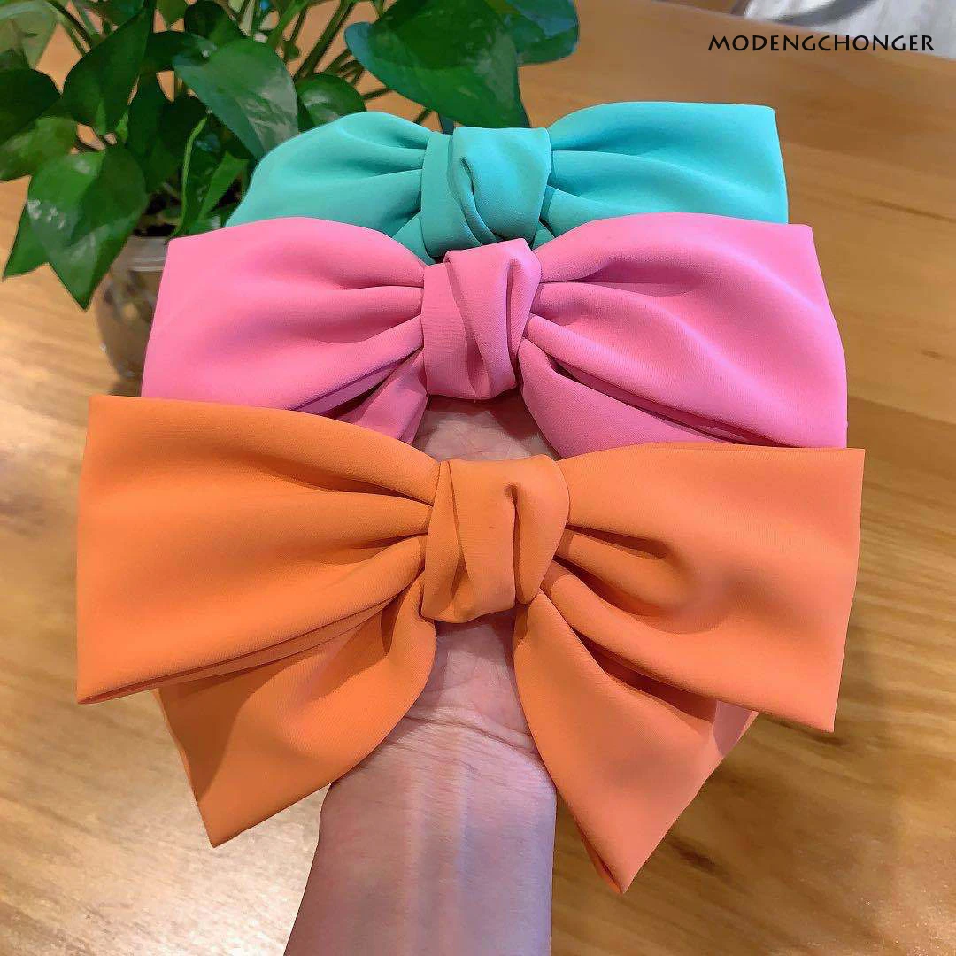 Candy Bow Spring Clip Hair Clip Satin Solid Barrette Bow Hairpin Temperament Girl Top Clip Female Elegant Drape Hair Accessoreis