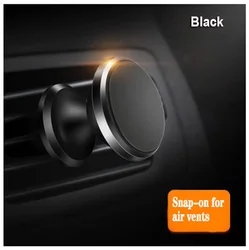 Universal 360° Adjustable Magnetic Car Phone Holder with Air Vent Clip (Black)