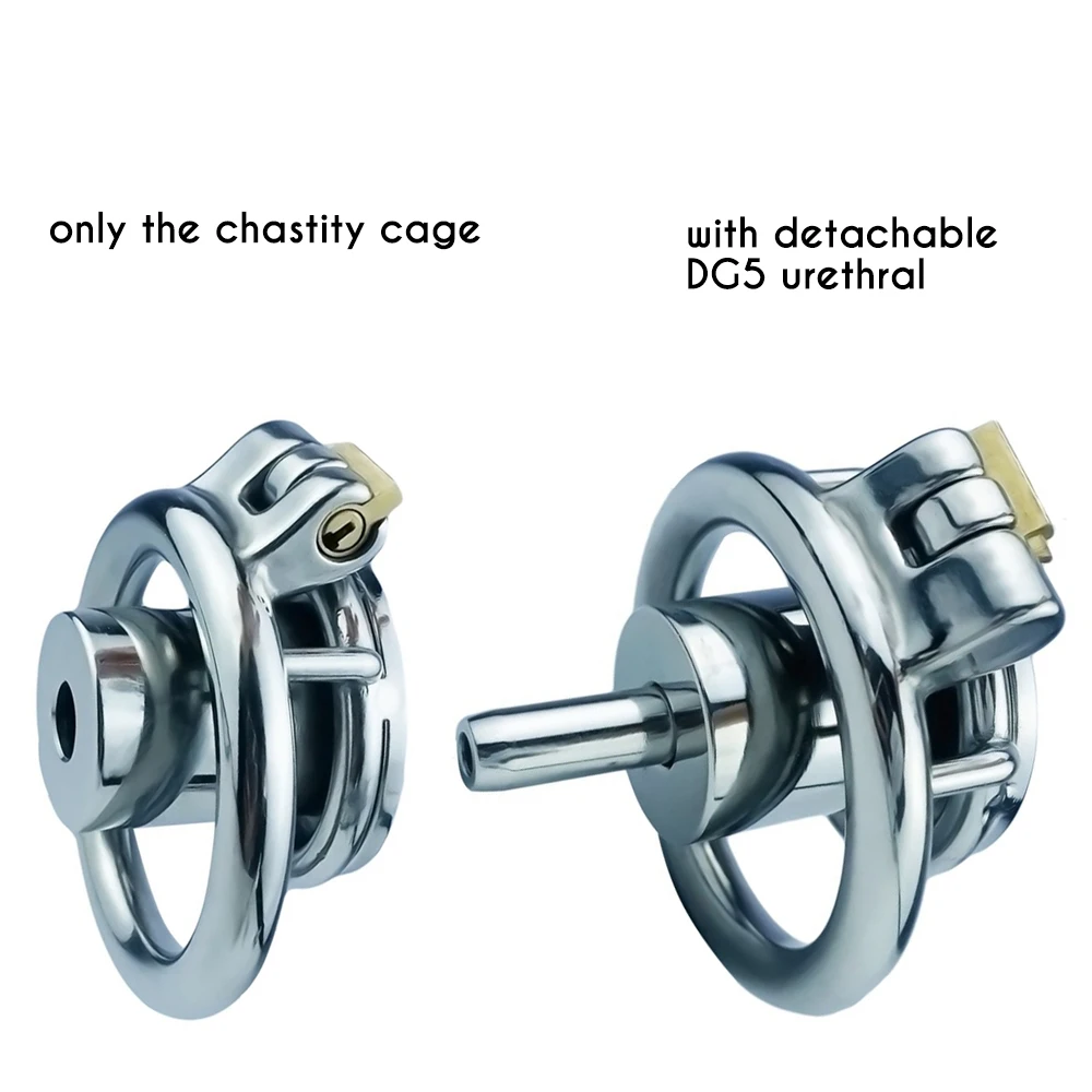 FRRK Cylinder Inverted Male Chastity Belt 정조대 Stainless Steel Cock Cage with Urethral Erotic Sex Toys For Men Metal Penis Rings penis chastity cage chastity lock sex toy chastity cage accessory penis cock ring
