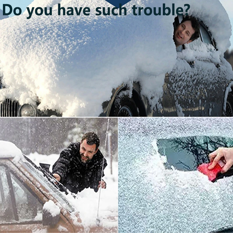 Car Snow Shield Car Cover Car Windscreen Cover Front Cover Anti Snow Frost Ice Shield Dust Protector Heat Sun Mat Car Window Screen Frost Large Snow