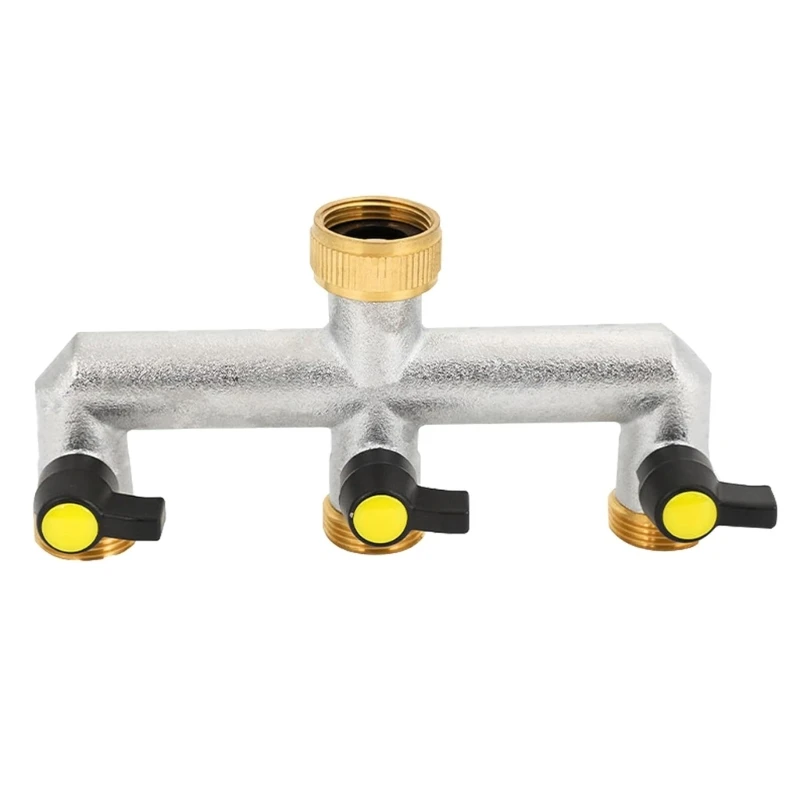 

Heavy Duty Solid Brass 3 Way Garden Hose Splitter Nozzle Connector 3 Way Hose