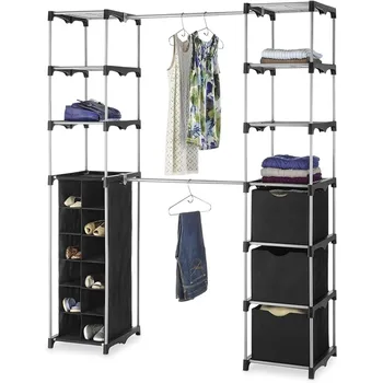 Whitmor Deluxe Double Rod Adjustable Closet Organization System 1