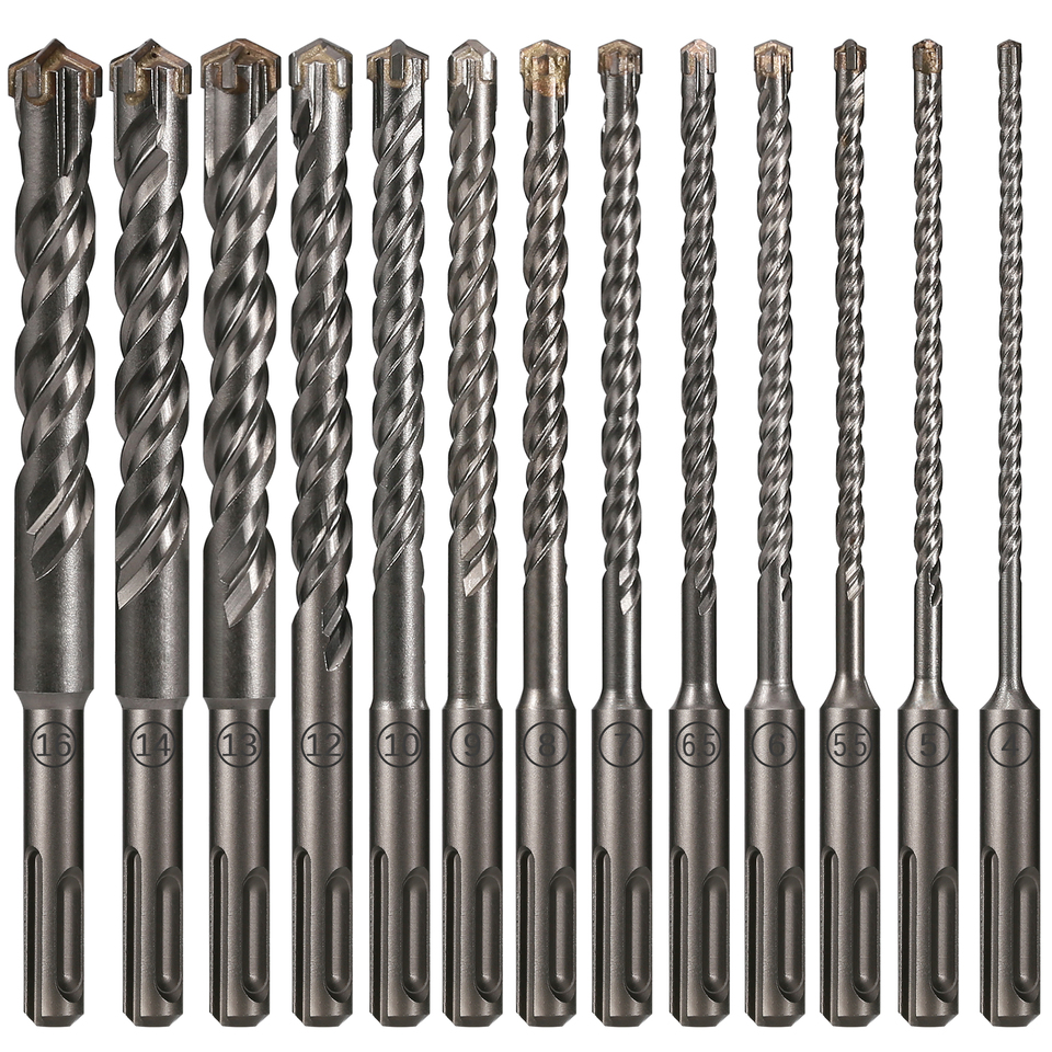 1Pc Concrete SDS Plus 5-16mm bit Cross Cutter head double auger Hammer 160mm Wall Brick Block Electric Hammer Masonry Bit