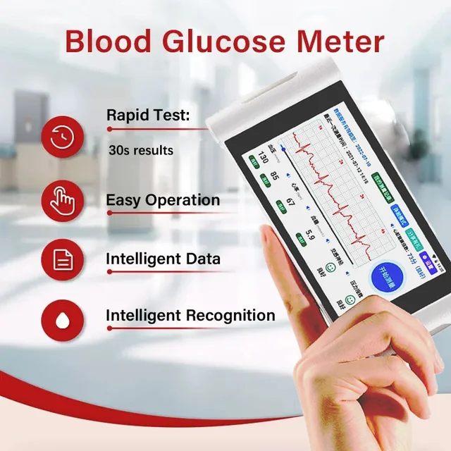 Non-Invasive Blood Glucose Meter Monitoring Needle-free No Blood Glucose Meter Diabetes Tester Ecg Detection Blood Sugar Meter