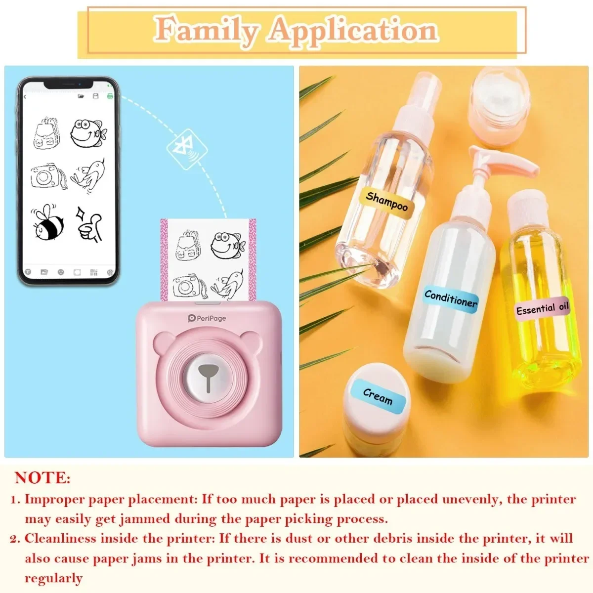 Thermal Printer Paper Adhesive 57X30mm Mini Printing Paper Rolls Printable Stickers for P1 Mini Printer PeriPage A6 Printer