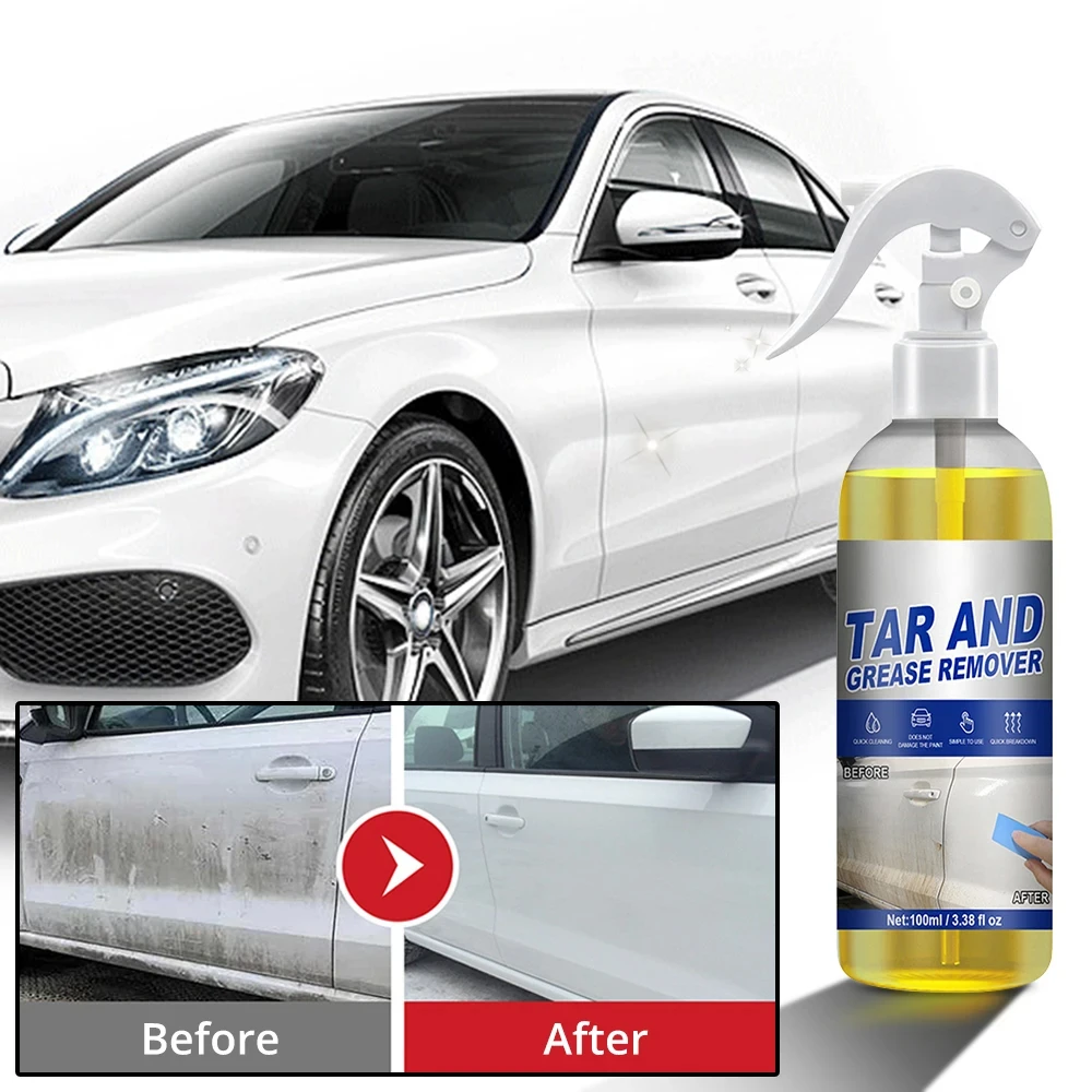 100ml Car Oil Tar Grease Remover Solvent Based Spray Greases Police Degreaser Cleaner Kitchen Home Dilute Dirt Wash Maintenance