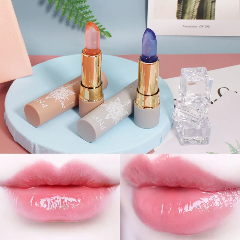 

1PCS Lip Balm Clear Jelly Warm Change Moisturizing Lip Balm Long-lasting Hydrating Anti-Cracking Lip Balm Lip Care Skin Care
