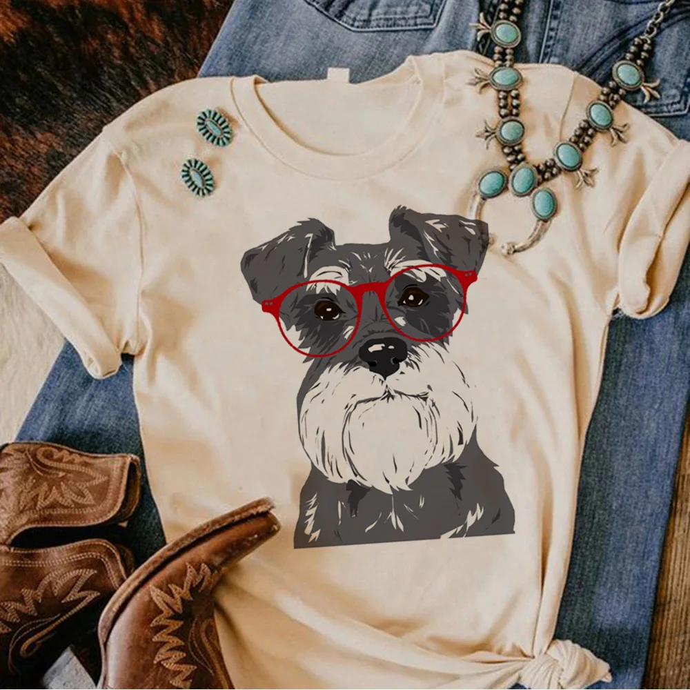 

Футболки Schnauzer, женская уличная одежда, смешные аниме футболки для девочек y2k, дизайнерская уличная одежда